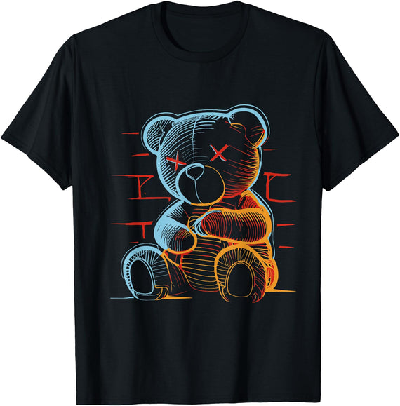 Teddy Bear Shirts Evil Teddy Bear Streetwear Style T-Shirt - As Pictured
