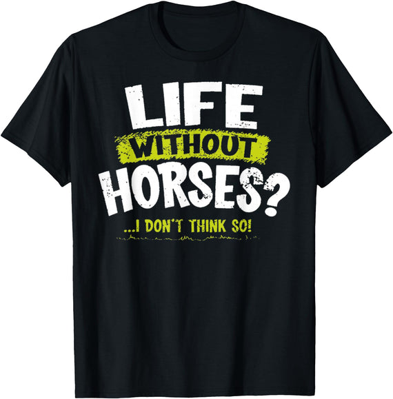 La Imprints Life Without Horses T-Shirt - Black