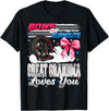 Burnouts Or Bows Gender Reveal Family Burnouts or Bows Great Grandma Loves You Gender Reveal Party T-Shirt - Black
