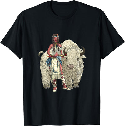 Cow Mythical Creatures of the North American Natives White T-Shirt