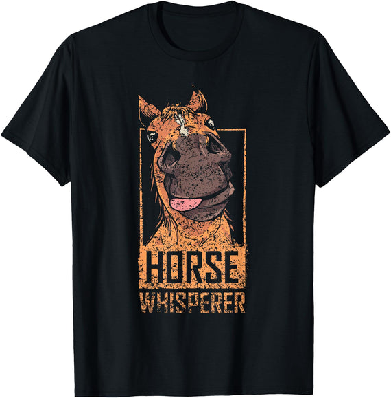 Lover Horses Gallop Horseback Pony Horse Whisperer Equestrian Lover Rider Riding T-Shirt - Black