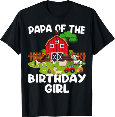 Cow Farm Barnyard Birthday Girl Decorations Supplies Farm T-Shirt