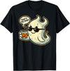 Nerrrdy Cool Ghost Whiskey Pun Men Women Funny Halloween T-Shirt - Black