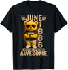 June 1986 40th Birthday Gifts for Men Women 40 Year Old June 1986 Teddy Bear 40th Birthday Men Women T-Shirt - Black