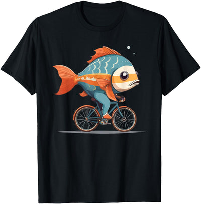 Nice Fish Riding Bike, Fish and Bicycle T-Shirt