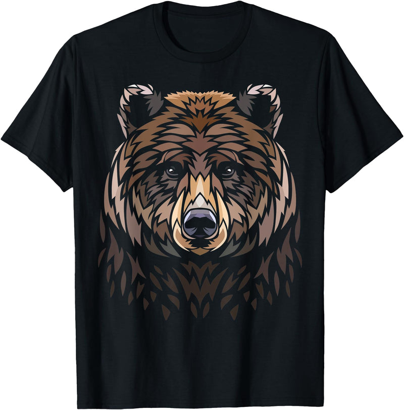 Tribal bear Shirts Tribal Bear tattoo style T-Shirt - As Pictured