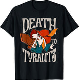 Death to Tyrants Retro Rabbit Meme T-Shirt in Black