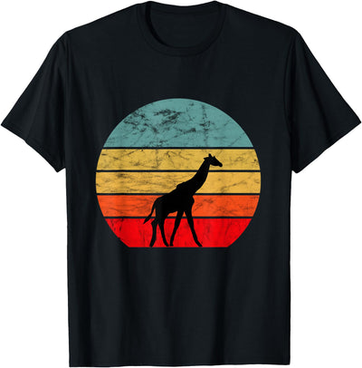 Giraffe Retro Vintage Sunset African Animals T-Shirt