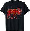 Buffalo Plaid Moose Christmas Gifts Moose Xmas Lighting Buffalo Plaid Moose Christmas Pajama T-Shirt - Black