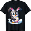 Easter Penguin Lover Egg Eggs Bunny Rabbit Bunnies Funny T-Shirt in Black