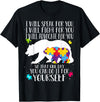 Mama Papa Bear Shirt Autism Awareness Shirt For Women Men T-Shirt - Black