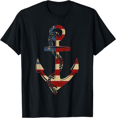 Cow Patriotic Military July Navy Usa T-Shirt