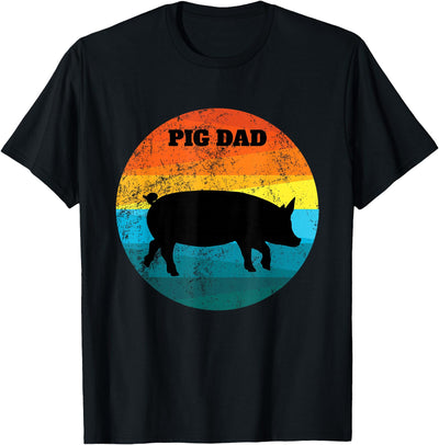 Pot Belly PIG DAD Vintage Retro Men Women Kids Teen Tee Gift T-Shirt