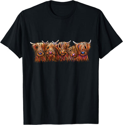 Scottish Highland Cows the Hairy Bunch of Coos T-Shirt