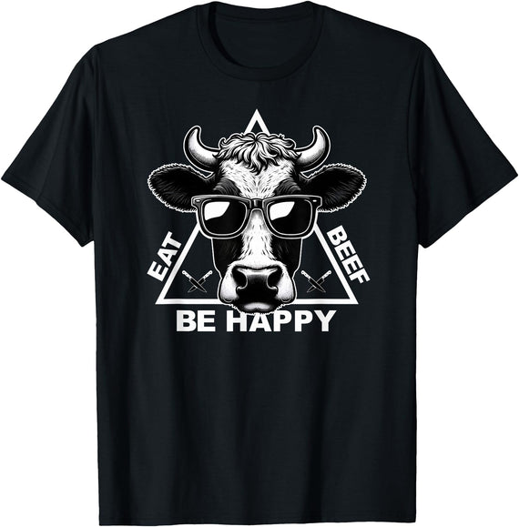 InkfulMerch Meat Lover Carnivore Diet Cow Steak Eat Beef Carnivore T-Shirt - Black