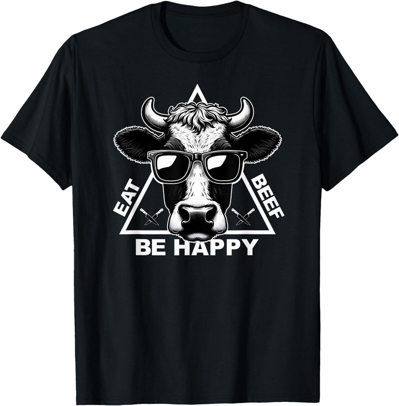 InkfulMerch Meat Lover Carnivore Diet Cow Steak Eat Beef Carnivore T-Shirt - Black