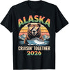 Alaska Cruise Crew Retro Travel Designs 2026 Alaska Cruise 2026 Bear Vacation Matching Group T-Shirt - Black