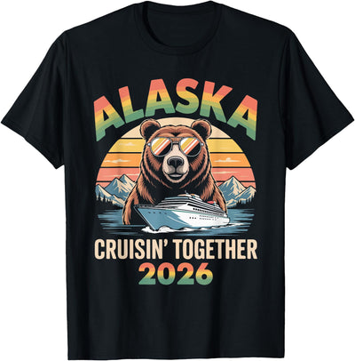 Alaska Cruise 2026 Bear Vacation Matching Group T-Shirt
