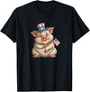 USA Pig Outfit Awesome US Pig T-Shirt - Black