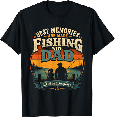 Best Memories are Made Fishing Dad and Daughter Matching T-Shirt
