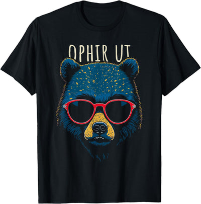 Ophir Utah USA Cool Bear Wearing Sunglasses Design T-Shirt