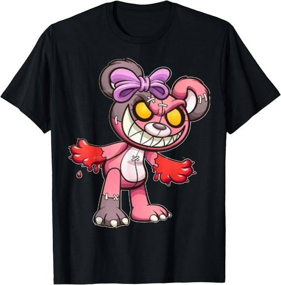 Teddybär Bad and Cute Teddy Bear T-Shirt - Black