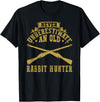 Never Underestimate an Old Rabbit Hunter Rabbit Hunting T-Shirt in Black