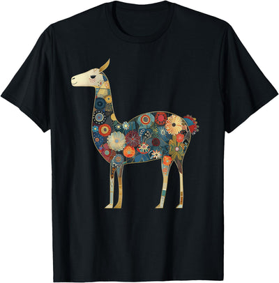 We Love Llamas & Alpacas - Peru Souvenirs Co. Llama Alpaca Floral Colorful Flowers Peru Peruvian Souvenir T-Shirt