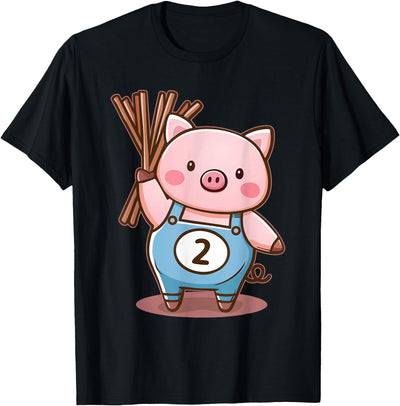 Three Little Pigs Costume Group Shirts Three Little Pigs Pig 2 Halloween Costume Boys Girls Adults T-Shirt