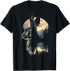 Rabbit Mountain Landscape Nature Wildlife T-Shirt in Black