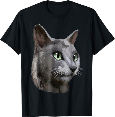 Halloween Cat Tees Russian Blue Cat Tee Tees T-Shirt