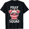 Pig Lovers Apparel and Home Decor Shop Funny Pig Wearing Sunglasses Piggy Squad Farm Farmer T-Shirt - Black