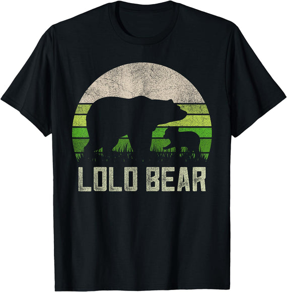 Lolo Bear Gifts & Shirts From Grandchildren Funny Filipino Grandpa Shirts From Grandkids, Cub Lolo Bear T-Shirt - Black