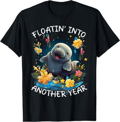 Manatee Birthday Celebrant Animal Floaty Potato Sea Cow T-Shirt