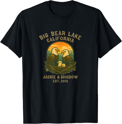 Big Bear Lake California Eagles Jackie and Shadow T-Shirt