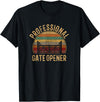 cow apparel professional gate opener, cow Gate opener T-Shirt - Black
