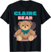 TheNiftyStitches CLAIRE Bear T-Shirt - Women's Black Cartoon Bear T-Shirt - Small - Short Sleeve - Classic Fit - All Seasons - Black