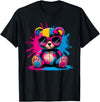 Magical and Funny Bear lover Gifts Colorful Teddy Bear with Sunglasses T-Shirt - Black