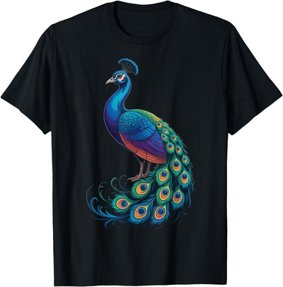 Peacock Peafowl Colorful Bird Peacock Illustration T-Shirt