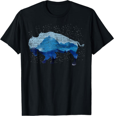 Idea Usa Texas Bison Ranch Cowboy Gift Buffalo T-Shirt