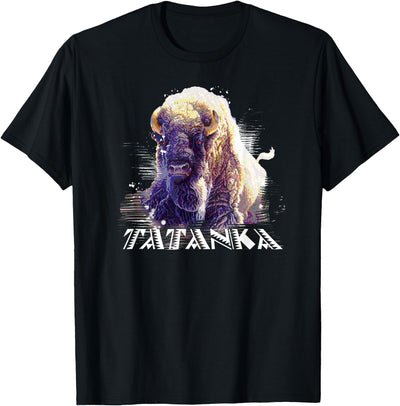 Tribal America Tatanka Large Native American Ghost Animal T-Shirt