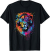 Lion Sunglasses Headphones Design Lion Sunglasses Headphones T-Shirt - Black