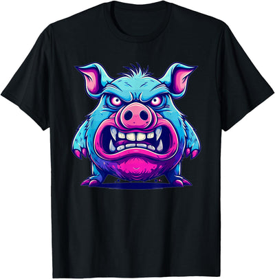 Angry Pig I Colorful Pig T-Shirt