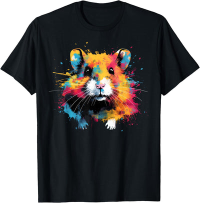Cool Hamster on colorful painted Hamster T-Shirt