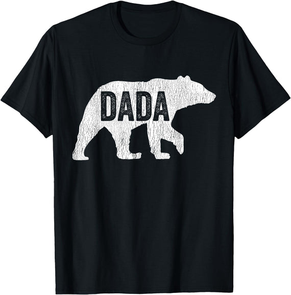 Matching Family Bear by Foxio Dada Bear Matching Family Camping Vintage Bear Funny Dada T-Shirt - Black