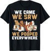 Guinea Pig Lover Clothing Funny Guinea Pig We Came We Saw We Pooped Everywhere T-Shirt - Black