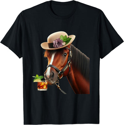 Funny Horse Derby Shirt Vintage Retro Apparel Funny Horse Derby Party T-Shirt