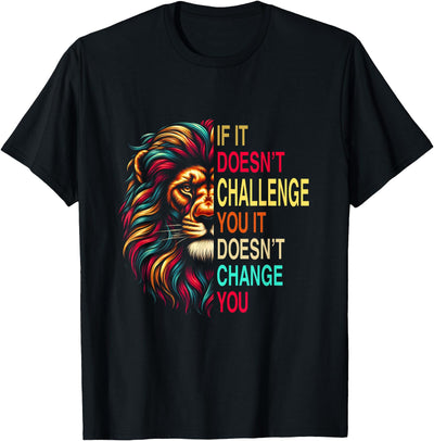 Motivational Training Workout Fitness Quotes Lion Mindset T-Shirt