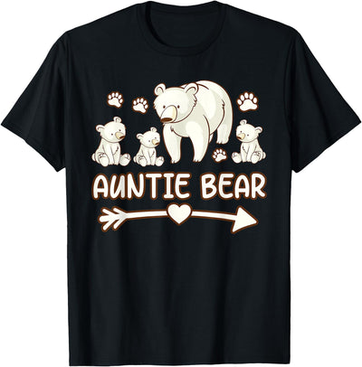 Auntie bear for womens, Aunt bear 3 cubs T-Shirt