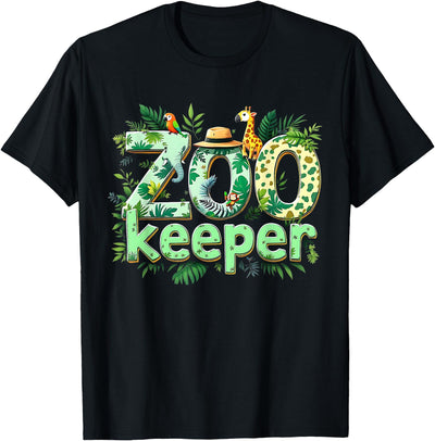 Zoo Keeper Outfit Safari Art Co. Zookeeper Costume Art Animals Safari Savanna Zoo Keeper T-Shirt